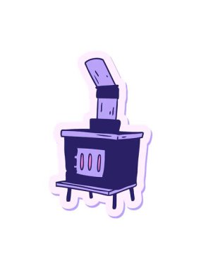 Bir ev fırınının karikatür karikatürü.