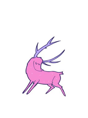 Geyik çiziminin hareketli animasyonu