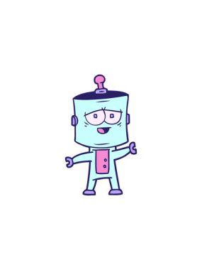 Bir çizgi film robot karakter tasarımının ayrıştırıcı etkisi