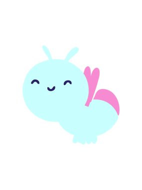 Sevimli çizgi film böceğinin hareketli animasyonu