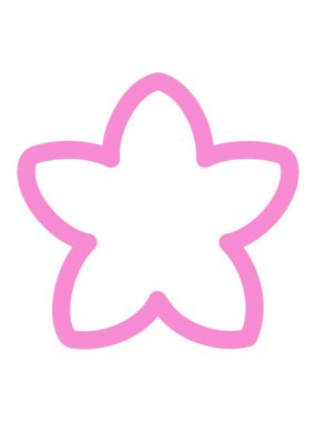 Japon tarzı için uygun tek bir çiçek dizaynının hareketli animasyonu