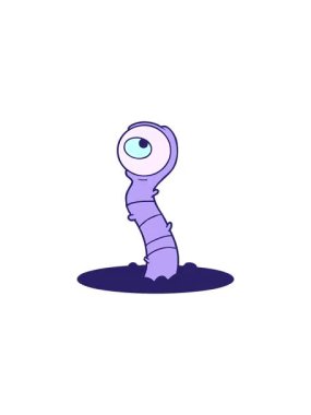 Çizgi film uzaylı bataklık canavarının gösterişli satış animasyonu