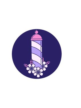 Berber direği çizgi filminin yatay titreşimli animasyonu