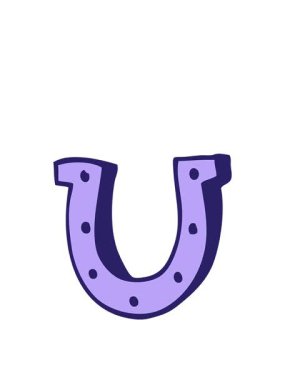 Çizgi film karalama at nalı hareketli animasyon