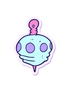 Bir karikatür Noel dekorasyonunun titreşimli animasyonu