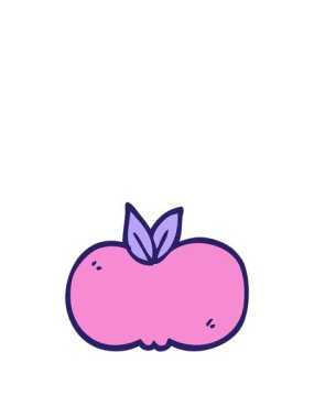 Karikatür karalama elmasının zıplama hareketi