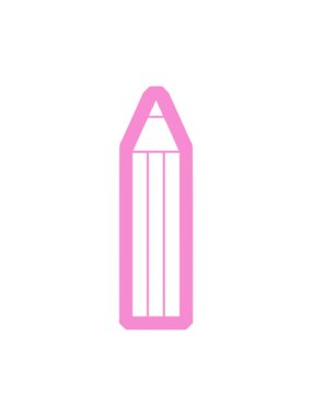 Bir kalem simgesinin vektör illüstrasyonunun hareketli canlandırması