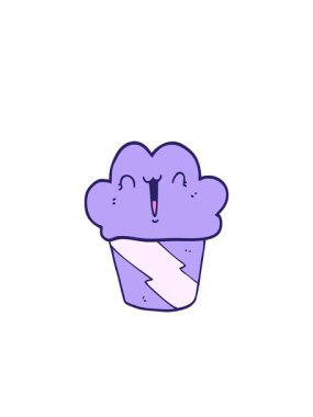 Yanıp sönen radyal çizgiler. Yüzü olan kek animasyonu.