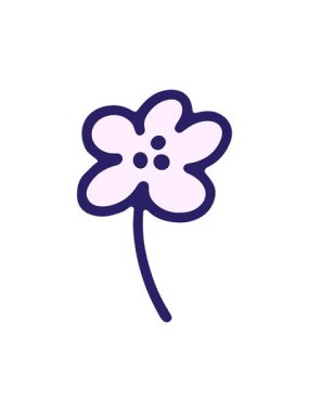 Dikkat çekici basit çiçeğin canlandırması