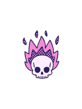 Karikatür kafatasının bölünme etkisi animasyonu