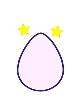 dönen yıldızlar renkli paskalya yumurtası dizaynının animasyonu