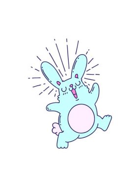 Geleneksel dövme stili hoplayıp zıplayan bir tavşanın canlandırmasının hareketli canlandırması