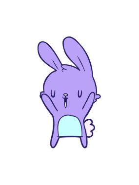 Tatlı karikatür tavşan hareketli animasyonu