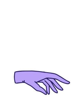 Bir el resminin ikonik dövme stili görüntüsü canlandırılıyor