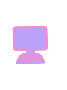 Bilgisayar karikatürünün yatay titreşimli animasyonu