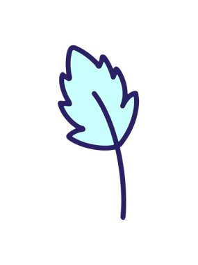 Basit bahar yaprağı çizgi filminin hareketli animasyonu