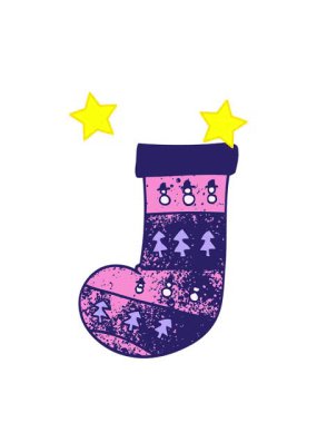 dönen yıldızlar yılbaşı çorabının animasyonu