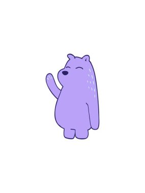 Çizgi film karikatürlerinin el sallamasının satış animasyonu