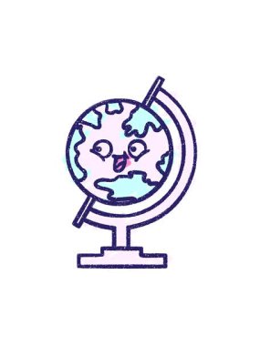 coğrafya dünya tebeşir çiziminin hareketli animasyonu