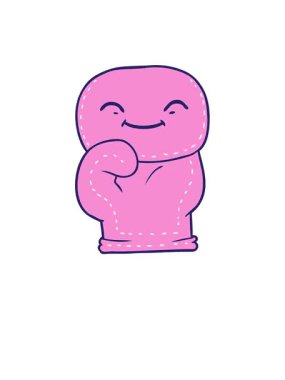 Kalk ve çizgi film boks eldiveninin animasyonunu yap.