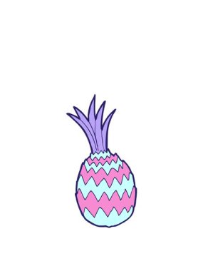 Çizgi film ananasının zıplama hareketi