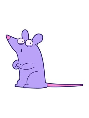 Çizgi filmdeki şüpheli farenin canlandırma efektini görüntüle