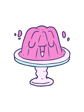 Tabakta sallanan karikatür jölesinin animasyonunu çalıştır.