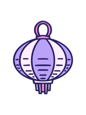 Geleneksel olarak yapılan Japon asma fenerinin animasyonunu salla ve durdur