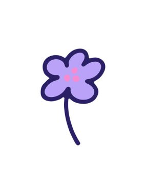 Sevimli basit çiçek çizgi filminin yıldız patlaması etkisi animasyonu