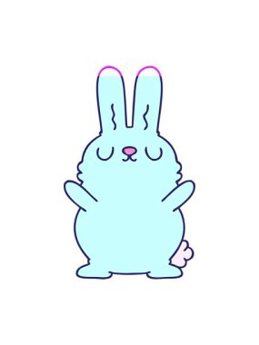 Garip çizgi film tavşanının animasyonunu çalıştır.