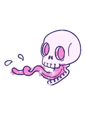 Spooky Kurukafa Tebeşiri Çiziminin parıltı etkisi