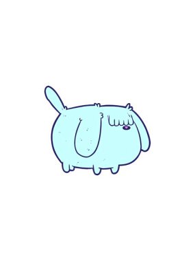 Sevimli çizgi film köpek tasarımının satış animasyonu