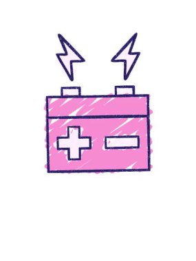 Bir Battery Chalk Çiziminin yükseliş ve yüzme animasyonu