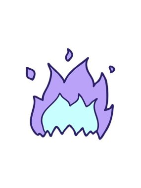 Çizgi film yangınının hareketli animasyonu