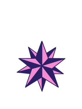 Bir yıldızın geleneksel tarzının yükseliş ve yüzme animasyonu