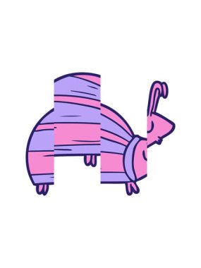 Komik çizgi film hatasının bölünmüş hareket animasyonu