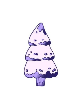 Çizgi çam ağaçlarının canlandırma efektini göster