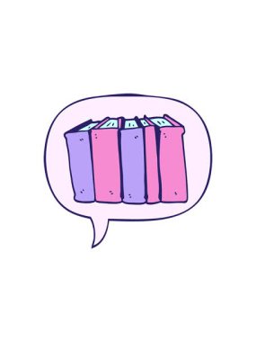 Konuşma baloncuklu çizgi film kitaplarının radyoaktif parlayan animasyonu