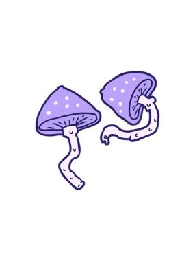 Vahşi mantarların dönen hareketli animasyonu