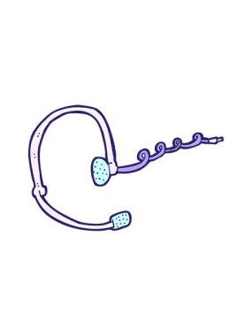 Çağrı merkezi kulaklığının titreşimli animasyonu