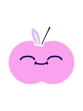 Düz renkli retro çizgi film elmasının neon ışık efekti animasyonu