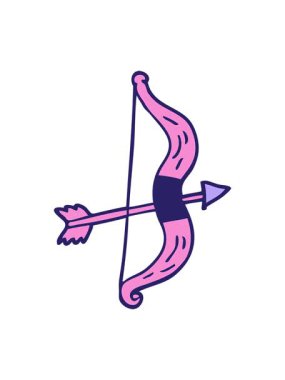 karikatür karalama yayı ve okun animasyonunu bob ve duraklat