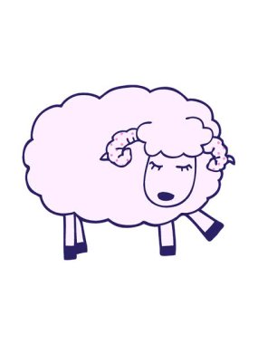 Çizgi filmin hareketli animasyonları. Güzel koyunlar.