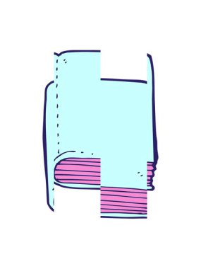 Bir karikatür kitabının bölünmüş hareket animasyonu