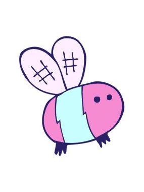 Mutlu vızıldayan arı tasarımının hareketli animasyonu