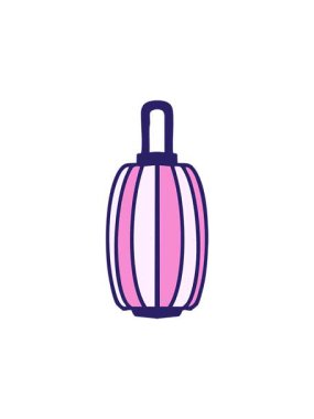 Japon ışıklarının asılı olduğu bir fener kağıdının hareketli animasyonu