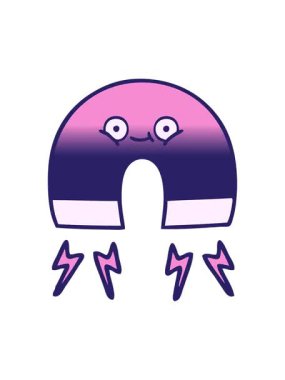 bir mıknatısın gradyan gölgelendirilmiş çizgi filminin canlandırma efektini piksel hale getir