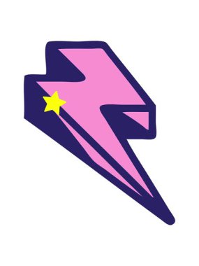 Parlayan yıldızlar dövmenin animasyonunu geleneksel yıldırım stilinde etkiler.