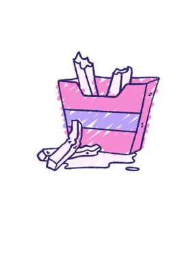 Patates kızartması tebeşir çiziminin yükselişi ve yüzdürülmesi