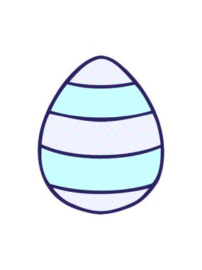 Çizgi roman stili tuhaf Paskalya Yumurtası çizgi filminin basınçlı animasyonu